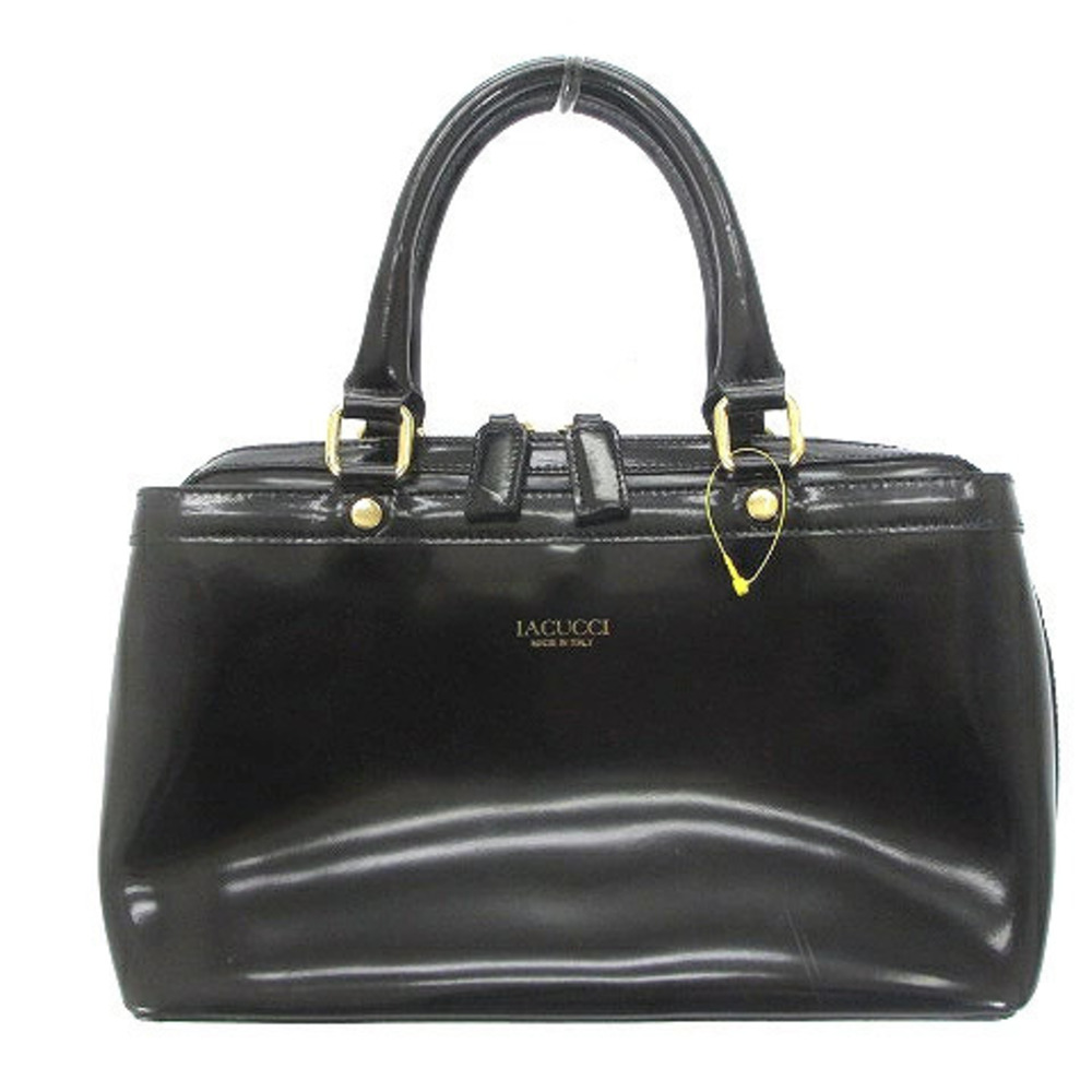 IACUCCI Handbag Enamel Black Bag